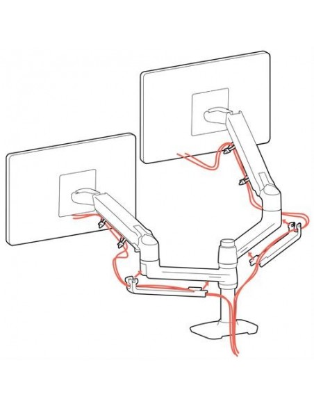 Ergotron LX Series 45-492-216 soporte para monitor 61 cm (24") Blanco Escritorio