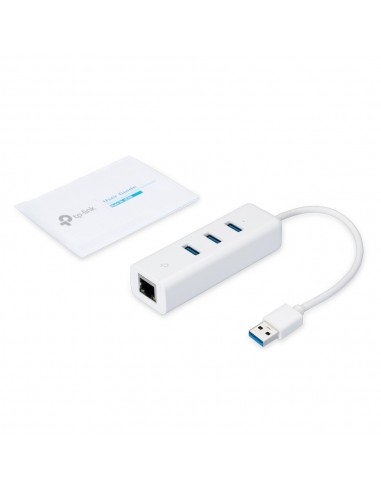 TP-Link UE330 base para portátil y replicador de puertos Alámbrico USB 3.2 Gen 1 (3.1 Gen 1) Type-A Blanco