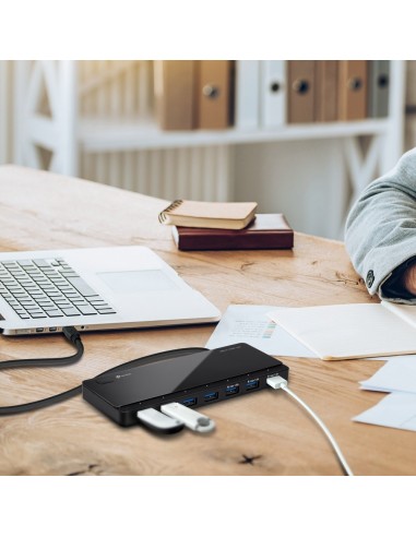 TP-Link UH700 hub de interfaz USB 3.2 Gen 1 (3.1 Gen 1) Micro-B 5000 Mbit s Negro