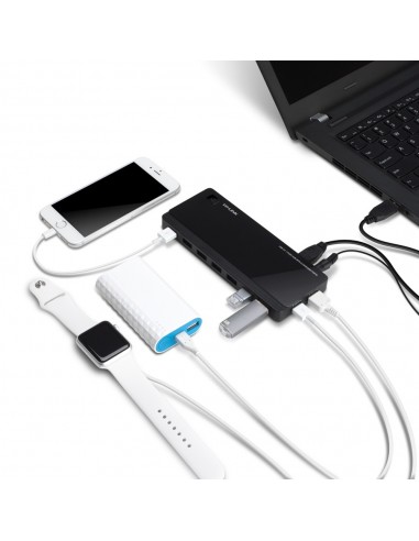 TP-Link UH720 hub de interfaz USB 3.2 Gen 1 (3.1 Gen 1) Micro-B 5000 Mbit s Negro