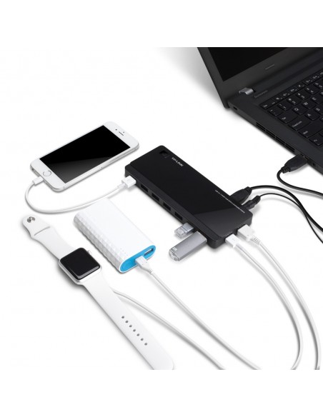 TP-Link UH720 hub de interfaz USB 3.2 Gen 1 (3.1 Gen 1) Micro-B 5000 Mbit s Negro