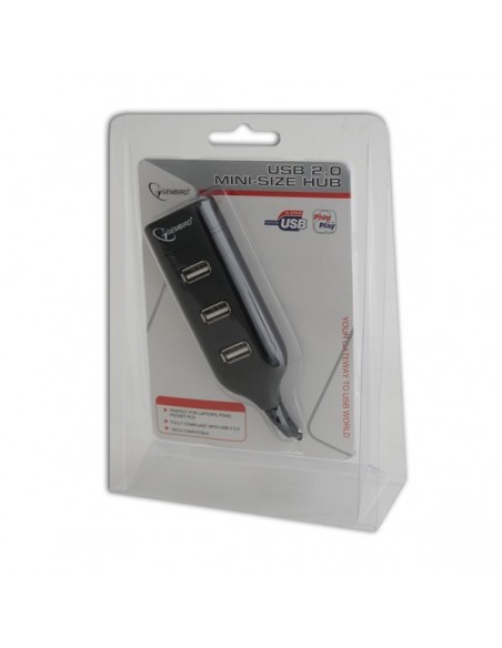 Gembird UHB-CT02 hub de interfaz Negro