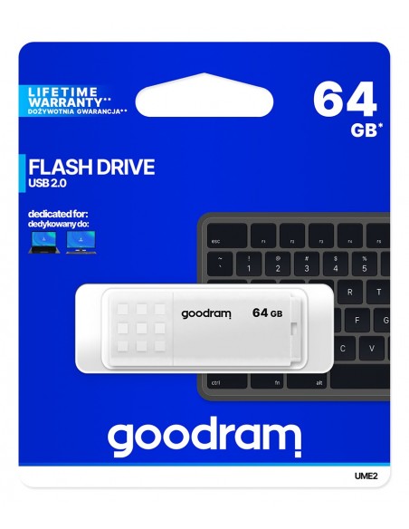 Goodram UME2 unidad flash USB 64 GB USB tipo A 2.0 Blanco