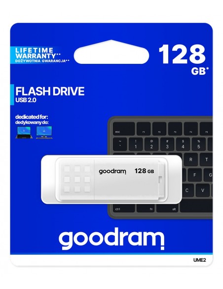 Goodram UME2 unidad flash USB 128 GB USB tipo A 2.0 Blanco