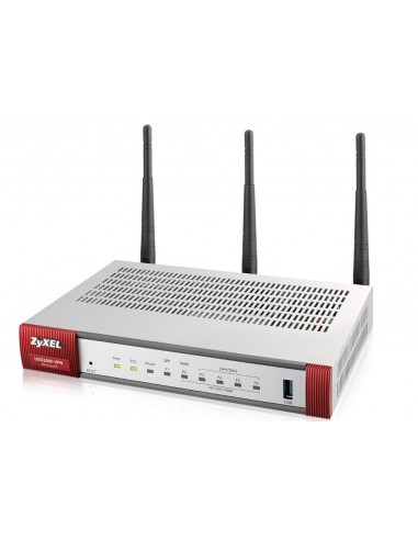 Zyxel USG20W-VPN-EU0101F router inalámbrico Gigabit Ethernet Doble banda (2,4 GHz   5 GHz) Gris, Rojo