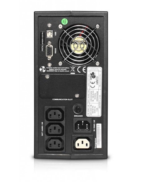 Riello VST 800 sistema de alimentación ininterrumpida (UPS) Línea interactiva 0,8 kVA 640 W 4 salidas AC