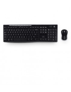 Logitech Wireless Combo MK270 teclado Ratón incluido RF inalámbrico QWERTY Ruso Negro