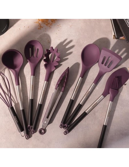 Cecotec 01183 juego de utensilios de cocina 9 pieza(s) Negro, Púrpura, Acero inoxidable