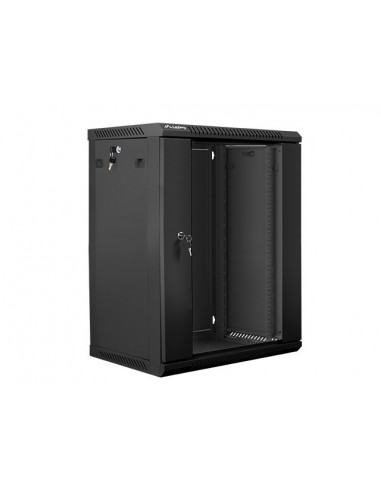 Lanberg WF01-6415-10B armario rack 15U Bastidor de pared Negro