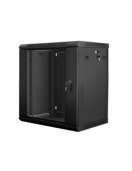 Lanberg WF01-6412-10B armario rack 12U Bastidor de pared Negro