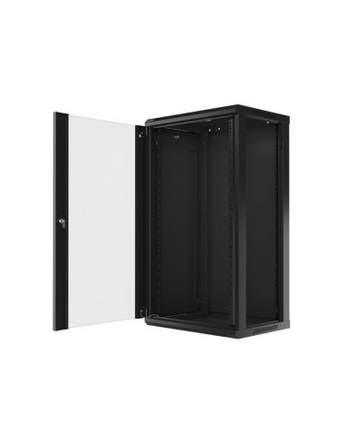 Lanberg WF01-6422-10B armario rack 22U Bastidor de pared Negro