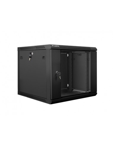 Lanberg WF01-6609-10B armario rack 9U Bastidor de pared Negro