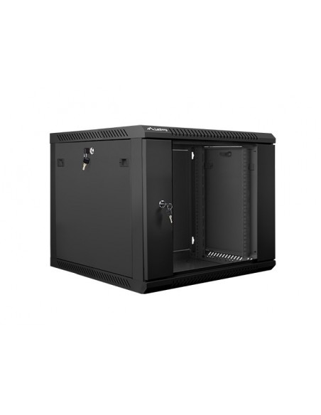 Lanberg WF01-6609-10B armario rack 9U Bastidor de pared Negro