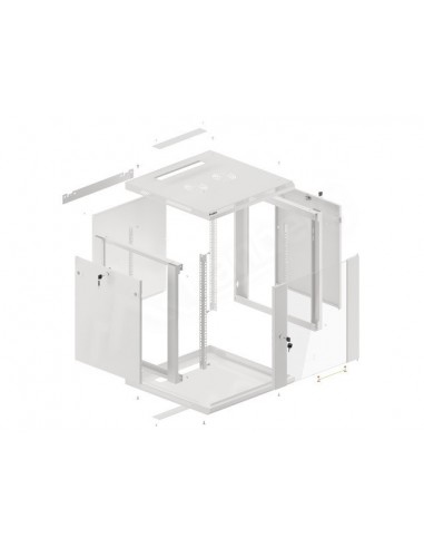Lanberg WF01-6612-10S armario rack 12U Bastidor de pared Gris