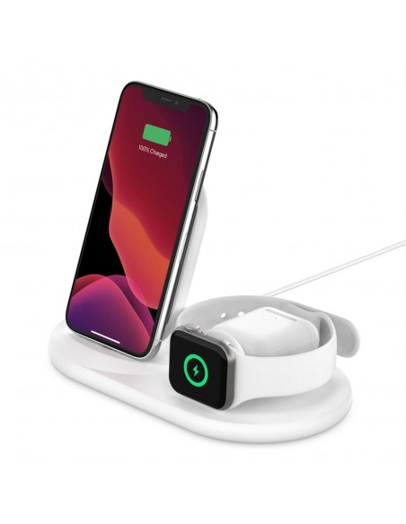 Belkin Boost Charge Auriculares, Smartphone, Reloj inteligente Blanco USB Cargador inalámbrico Carga rápida Interior