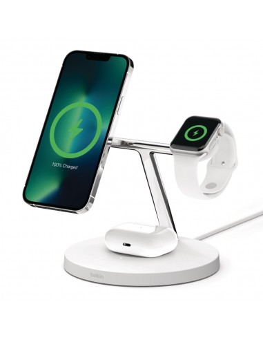 Belkin WIZ017vfWH Auriculares, Smartphone, Reloj inteligente Blanco Corriente alterna Cargador inalámbrico Carga rápida Interior