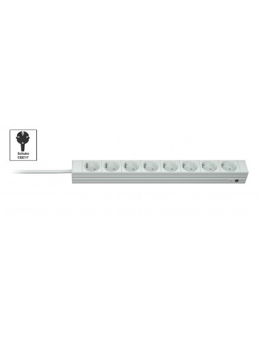 Vertiv Knürr PDU DI-STRIP, básica, 0U 1U, entrada Schuko de 230 V y 16 A, salidas (8) Schuko