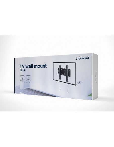 Gembird WM-42F-01 soporte para TV 106,7 cm (42") Negro
