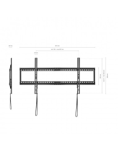 AISENS Soporte ECO Ultra Delgado para Monitor TV 75Kg de 37-90, Negro
