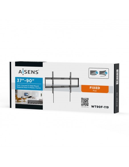 AISENS Soporte ECO Ultra Delgado para Monitor TV 75Kg de 37-90, Negro AISENS Soporte ECO Ultra Delgado para Monitor TV 75Kg de 37-90, Negro