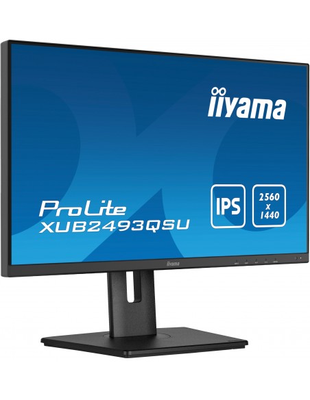 iiyama ProLite XUB2493QSU-B5 pantalla para PC 61 cm (24") 2560 x 1440 Pixeles Wide Quad HD LED Negro
