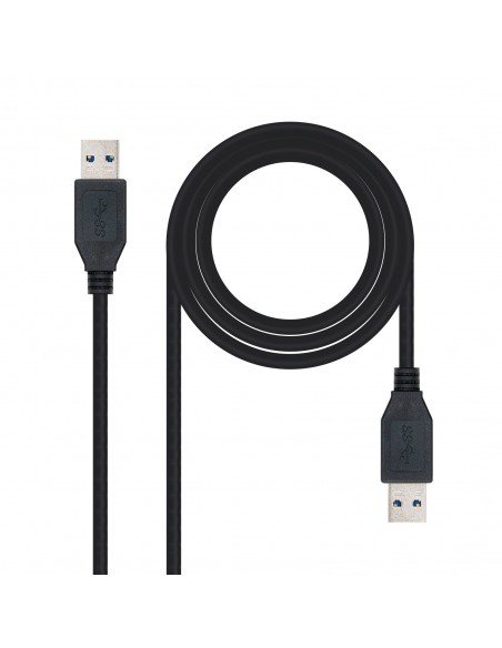 Nanocable 10.01.1002-BK cable USB 2 m USB 3.2 Gen 1 (3.1 Gen 1) USB A Negro