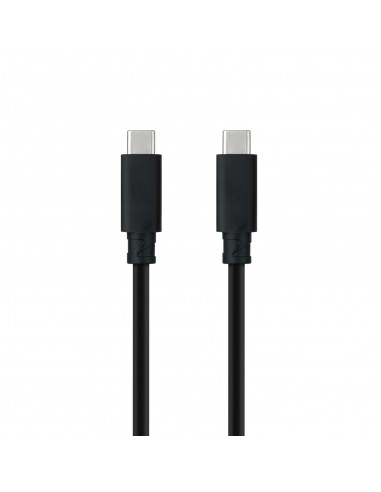 Nanocable Cable USB 3.1 Gen2 10Gbps 5A, 4K 60Hz, USB-C M-USB-C M, Negro, 1.5 m