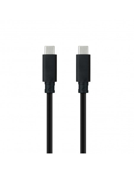 Nanocable Cable USB 3.1 Gen2 10Gbps 5A, 4K 60Hz, USB-C M-USB-C M, Negro, 1.5 m