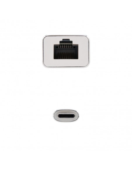 Nanocable Conversor USB-C A Ethernet Gigabit 10 100 1000 Mbps. 15cm