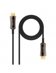 Nanocable Cable HDMI V2.1 AOC 8K@60Hz 4K@120Hz 48Gbps A M-A M, Negro, 15 m