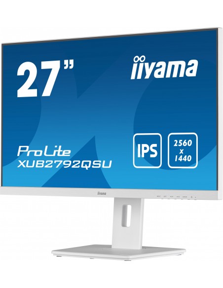 iiyama ProLite XUB2792QSU-W5 pantalla para PC 68,6 cm (27") 2560 x 1440 Pixeles Wide Quad HD LED Blanco