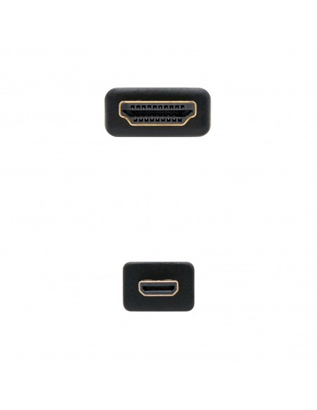 Nanocable HDMI, 0.8m cable HDMI 0,8 m HDMI tipo A (Estándar) HDMI tipo D (Micro) Negro
