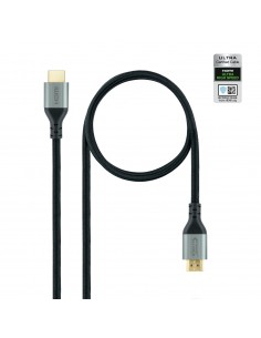 Nanocable Cable HDMI 2.1 Certificado ULTRA HIGH SPEED A M-A M, Negro, 1 m