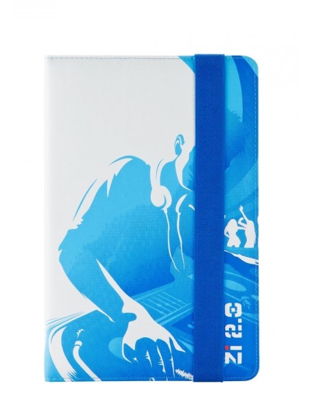 Ziron ZR112 funda para tablet 20,3 cm (8") Folio Azul, Blanco