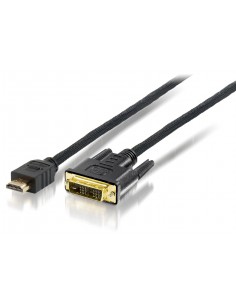 Equip 119325 adaptador de cable de vídeo 5 m HDMI DVI-D Negro