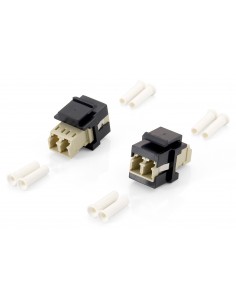 Equip 125570 adaptador de fibra óptica LC LC 8 pieza(s) Beige, Negro