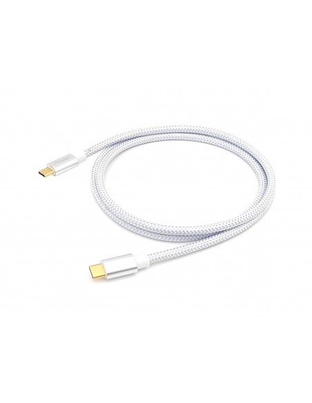 Equip 128355 cable USB 0,5 m USB 3.2 Gen 2 (3.1 Gen 2) USB C Plata, Blanco