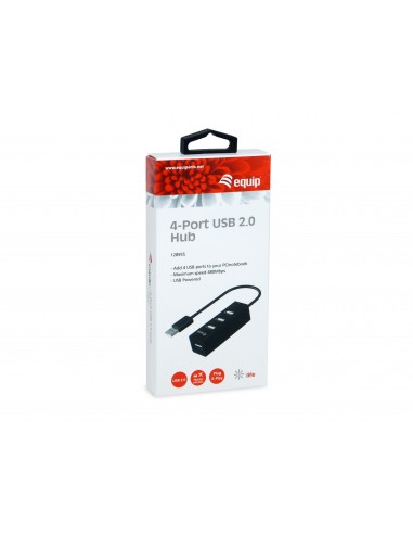 Equip 128955 hub de interfaz USB 2.0 480 Mbit s Negro