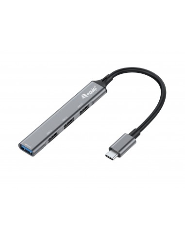 Equip 128961 hub de interfaz USB 3.2 Gen 1 (3.1 Gen 1) Type-C 5000 Mbit s Negro, Gris