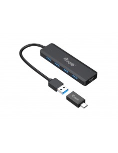 Equip 128959 hub de interfaz USB 3.2 Gen 1 (3.1 Gen 1) Type-A 5000 Mbit s Negro 2