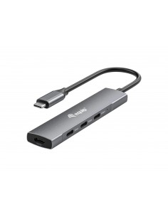 Equip 128963 hub de interfaz USB 3.2 Gen 1 (3.1 Gen 1) Type-C 5000 Mbit s Negro, Plata