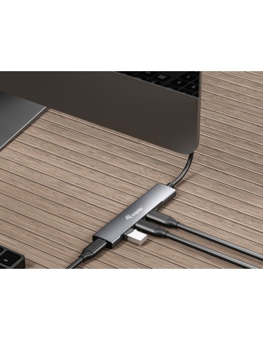 Equip 128963 hub de interfaz USB 3.2 Gen 1 (3.1 Gen 1) Type-C 5000 Mbit s Negro, Plata