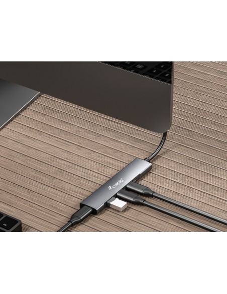 Equip 128963 hub de interfaz USB 3.2 Gen 1 (3.1 Gen 1) Type-C 5000 Mbit s Negro, Plata