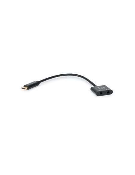 Equip 133469 cable de audio 0,15 m USB C 2 x 3.5mm Negro