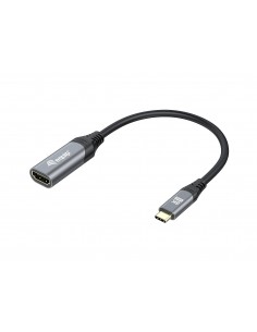 Equip 133492 adaptador de cable de vídeo 0,15 m USB Tipo C HDMI Negro, Gris