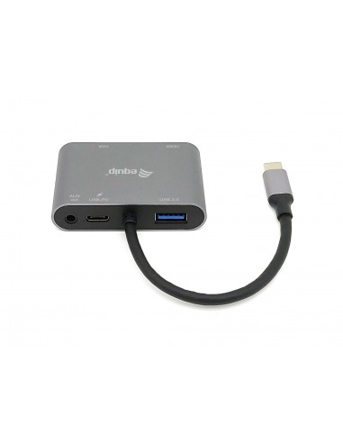 Equip 133483 base para portátil y replicador de puertos Alámbrico USB 3.2 Gen 1 (3.1 Gen 1) Type-C Negro, Gris