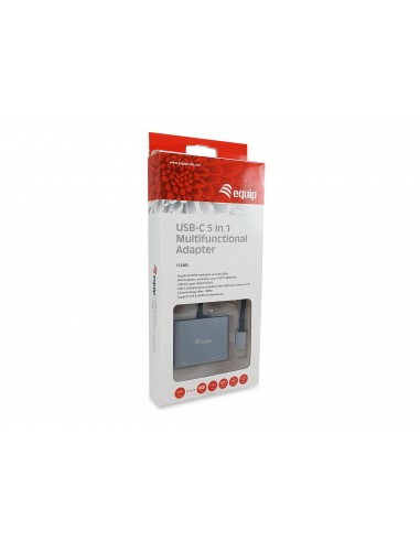 Equip 133483 base para portátil y replicador de puertos Alámbrico USB 3.2 Gen 1 (3.1 Gen 1) Type-C Negro, Gris