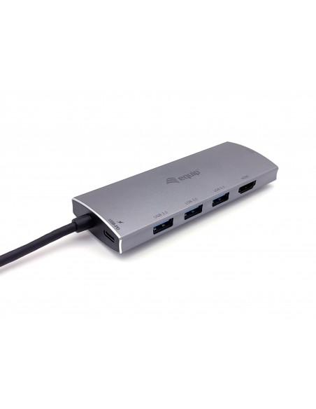 Equip 133482 base para portátil y replicador de puertos USB 3.2 Gen 1 (3.1 Gen 1) Type-C Plata