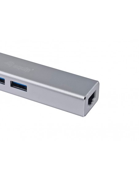 Equip 133481 base para portátil y replicador de puertos USB 3.2 Gen 1 (3.1 Gen 1) Type-C Plata