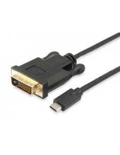 Equip 133468 adaptador de cable de vídeo 1,8 m USB Tipo C DVI-D Negro
